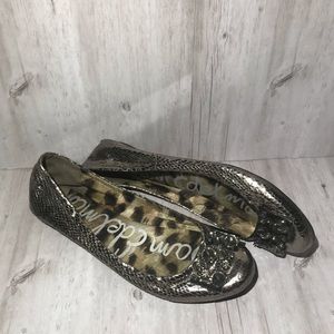 Sam Edelman Silver Shiny Rhinestone Flats